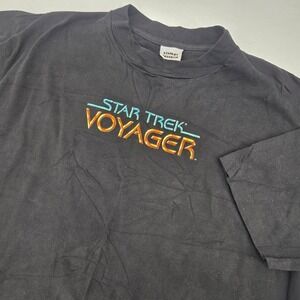 VINTAGE 1995 RARE STAR TREK VOYAGER STANLEY DESANTIS SHIRT XL USA SINGLE STITCH